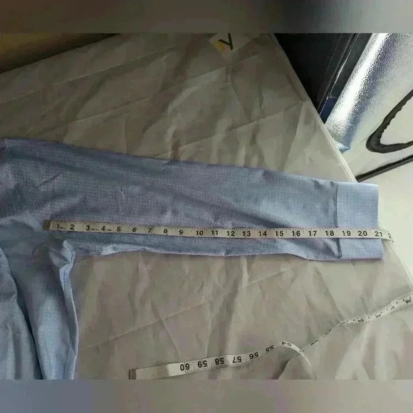 Calvin Klein Infinite Non Iron Slim Fit Stretch Collared Blue Men's Long Sleeve - Picture 13 of 14